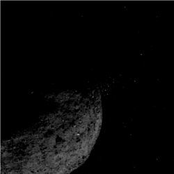 Asteroid Bennu ejecting particles