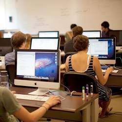 A computer science classroom.