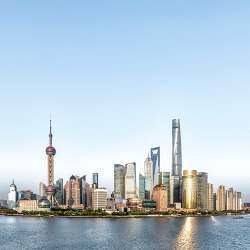 The financial district of Shanghai, China's biggest city and a financial hub.