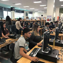 A coding class at a Code as a Second Language academy. 