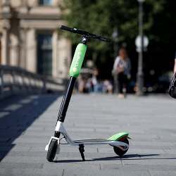 A Lime scooter.