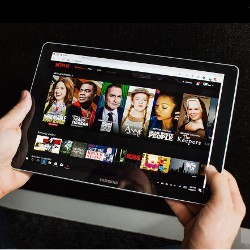 tablet displays Netflix