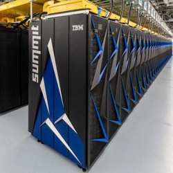 The Summit supercomputer, currently the world's fastest.