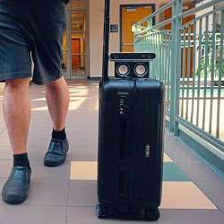 Wheeling the BBeep through an airport. 