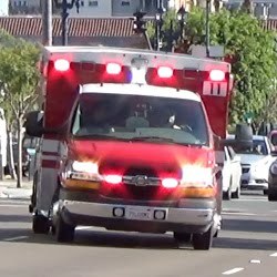 ambulance with flashing lights