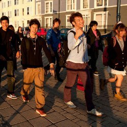 Chinese university students in Wales