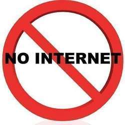 A 'no Internet' sign.