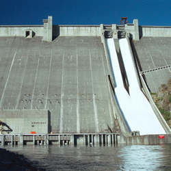 The Dworshak Dam on the Columbia river in Washington State had cracks repaired in 2014.