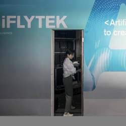 The iFlytek booth the 2019 CES Asia Show in Shanghai earlier this month.