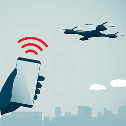 The new system uses smartphones to detect the Wi-Fi signals of drones.