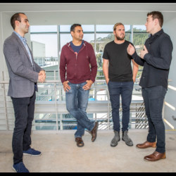 Berkeley Lab researchers Vahe Tshitoyan, Anubhav Jain, Leigh Weston, and John Dagdelen