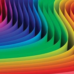 curved bands of color