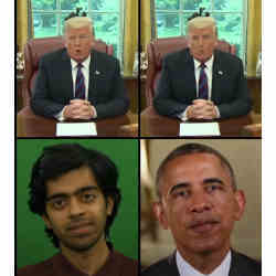 Deepfakes of Presidents Trump and Obama.