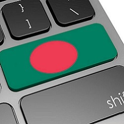 Bangladesh flag on keyboard