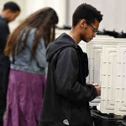 Voters at the polls in Georgia voting in the November 2018 election.