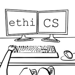 ethiCS on computer monitors, illustration