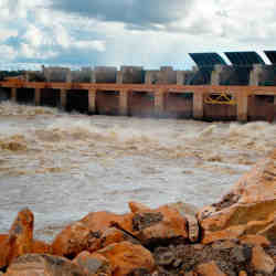 The Santo Antnio hydropower dam in the Brazilian Amazon.