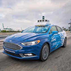 A Ford self-driving test vehicle.