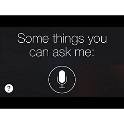 Siri screen interface: 'Some things you can ask me'