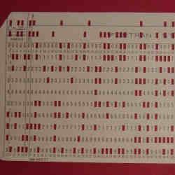 Part of an IBM 1130 punch card. 