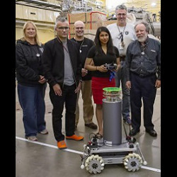 PPPL's neutron-detector robot and team members 
