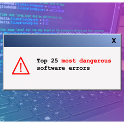 pop-up window: Top 25 most dangerous software errors