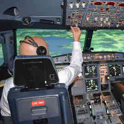 An eye-tracking system keeps track of where the pilot is looking.