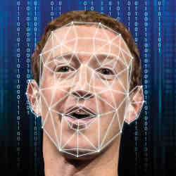 Mapping the face of Facebooks Mark Zuckerberg, prior to making a deepfake video.