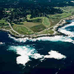 The California coastline at Monterey Bay.