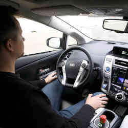 The systems tracks the wrists and elbows of the driver and a front-seat passenger.