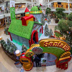 A Christmas village in a local mall.