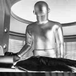 The giant robot Gort in the 1951 science fiction film The Day the Earth Stood Still.