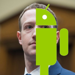 Mark Zuckerberg and Android icon