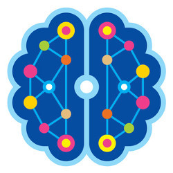 digital brain, illustration