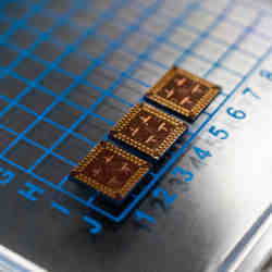 Cryogenic memory cell circuit designs were developed at Oak Ridge National Laboratory and fabricated onto these chips by SeeQC, a superconducting technology company.