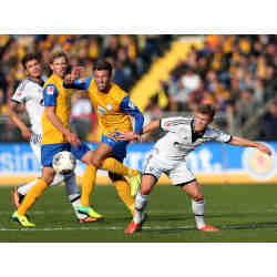 Bundesliga players in action.