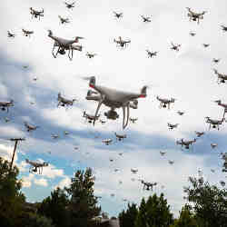 A drone fleet.