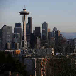 Part of the Seattle skyline.