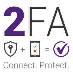 A promotional image for the use of two-factor authentication.