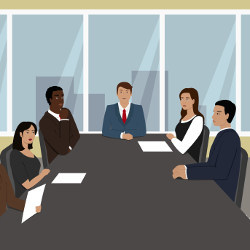 diverse board of directors, illustration