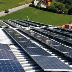 Rooftop solar panels. 