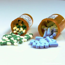 prescription medication bottles