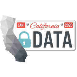 A license plate, and a map of California.