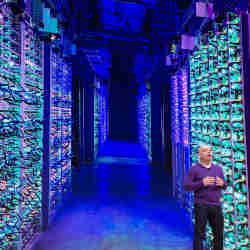 Majd Bakar, a Google vice president, in a Google cloud data center. 