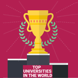 trophy for top universities, illustration