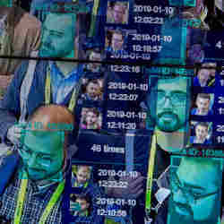 A demonstration using artificial intelligence and facial recognition.