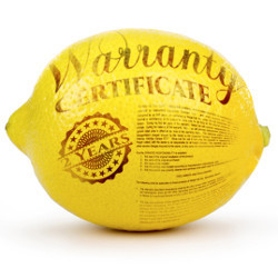 lemon as warranty certificate