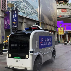 Neolix autonomous delivery vehicle on Chinese streets