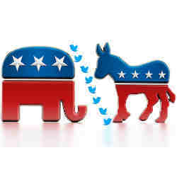 Representations of the two major U.S. political parties.