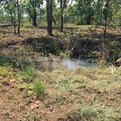 A bomb crater identified by the new system.